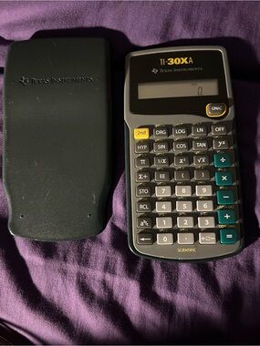 Texas Instruments TI-30XA Scientific Calculator in Black and Teal
